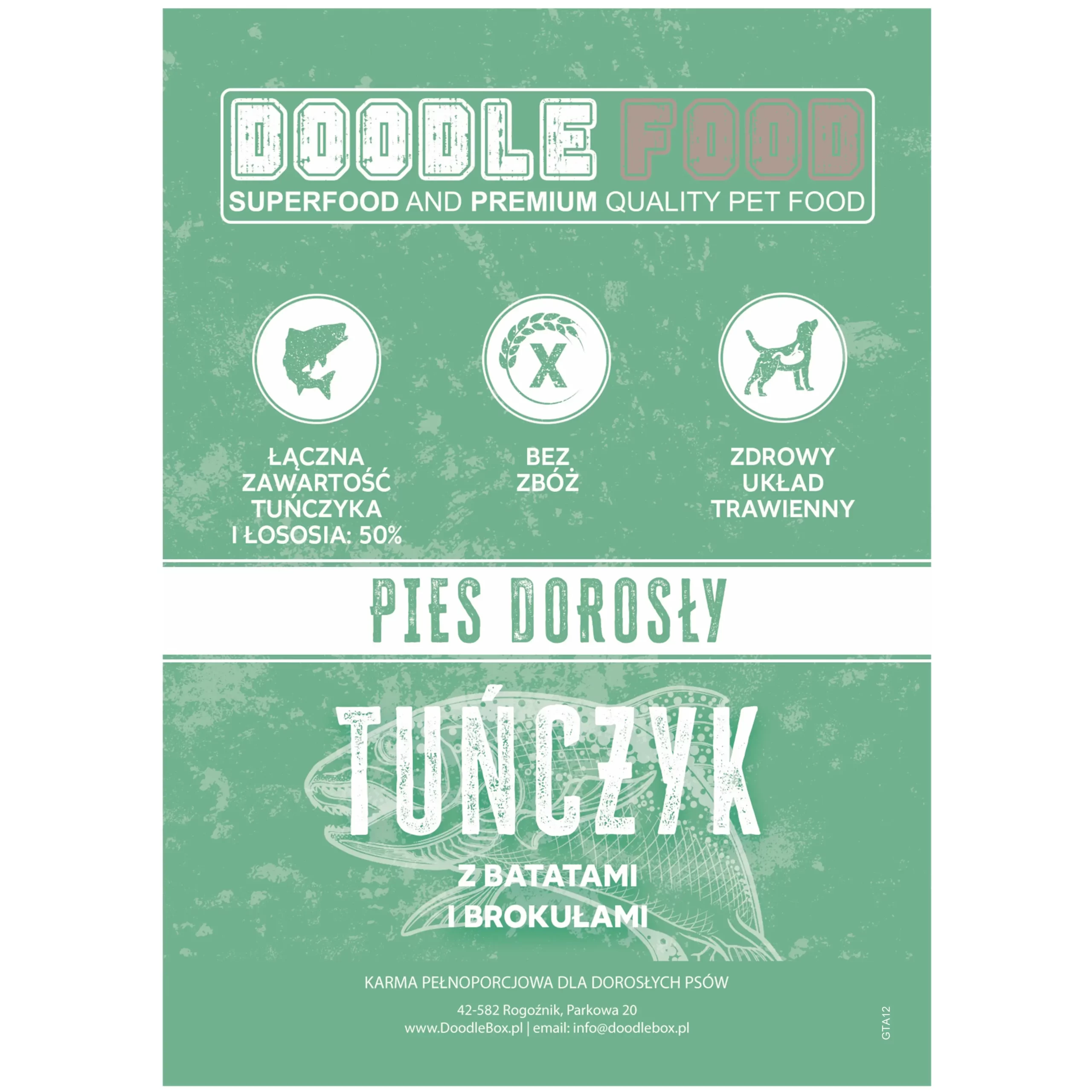 Doodle Food - Tuńczyk z batatami i brokułami Doodle Food - Konina z batatami i granatem